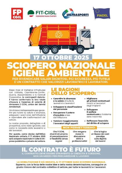 Sciopero nazionale Igiene Ambientale Sciopero nazionale Igiene Ambientale