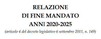 RELAZIONE DI FINE MANDATO 